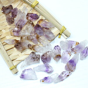 天然水晶原石紫鈦礦物毛料晶洞晶牙小顆粒裝飾石頭能量療愈