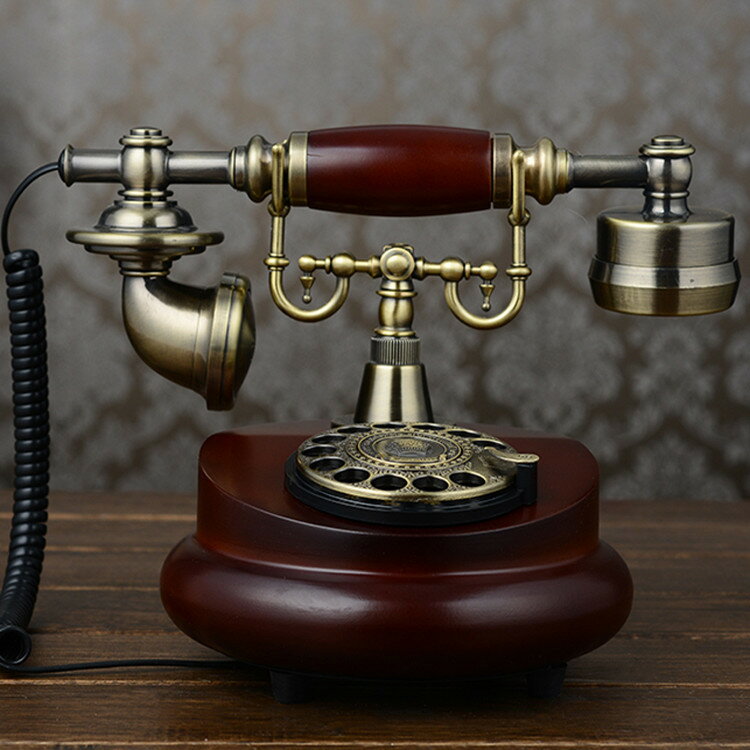 至臻仿古電話機轉盤 歐式復古時尚創意電話 家用辦公有線座機201S