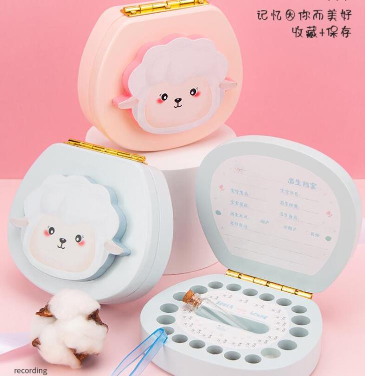 乳牙收納盒兒童乳牙紀念盒女孩寶寶牙齒收藏胎發儲存木製盒子男孩【林之舍】