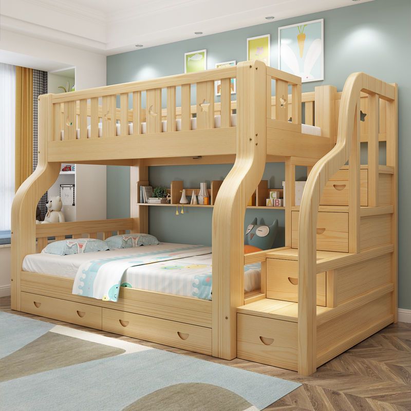 禧漫屋實木上下床雙層床高低床雙人床上下鋪兒童床子母床組合床