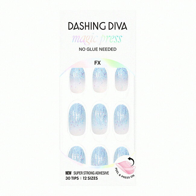 Dashing Diva/F 時尚潮流美甲片-耀眼海藍-30片