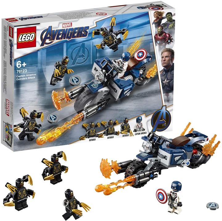 LEGO 樂高 超級英雄系列 美國隊長 騎士攻擊 76123 積木玩具 男孩