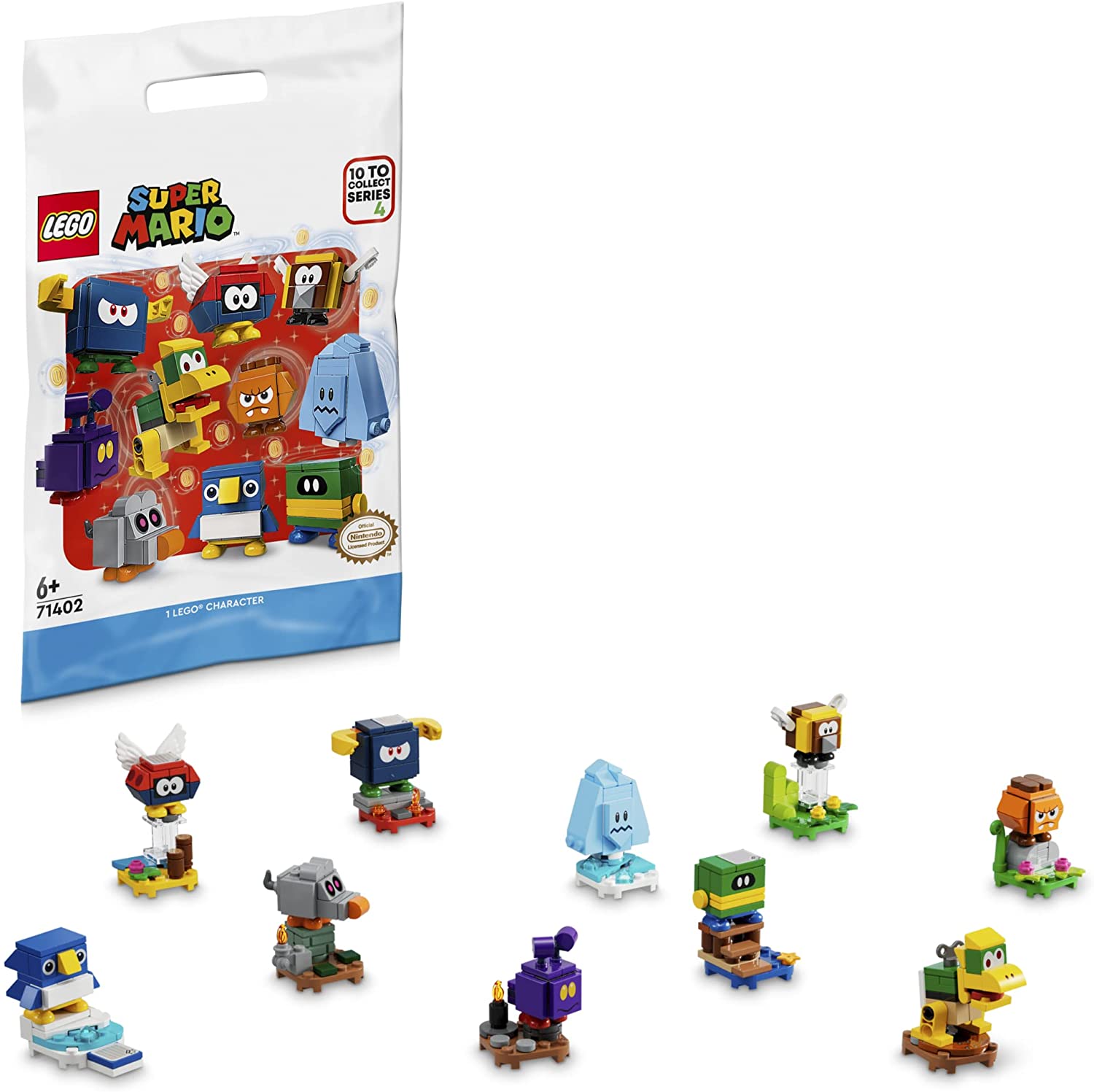 【折300+10%回饋】LEGO 樂高 超級馬力歐系列 角色包 系列4 71402 盒裝套裝(18個裝)