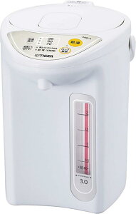 【折300+10%回饋】【日本代購】TIGER 虎牌電熱水壺 保溫功能 省電計時器 3L 都市白色 PDR-G300-WU