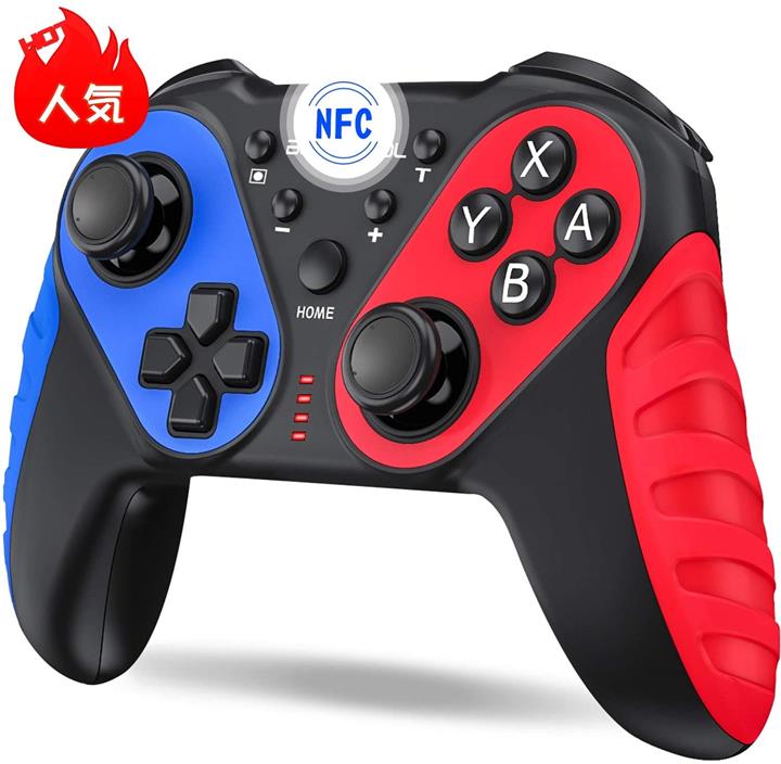 【日本代購】BEBONCOOL Switch 控制器 陀螺儀傳感器 3段振動 連射 無線 任天堂 Switch適用 小型"NFC功能"