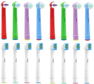 【日本代購】VINFANY 電動牙刷 OralB 對應 替換刷頭 基本刷子 EB20 8支成人用+8支兒童用