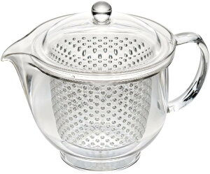 【日本代購】日本製造 透明可清楚看到茶的程度 塑料製不易破裂 透明茶壺 TW-3717