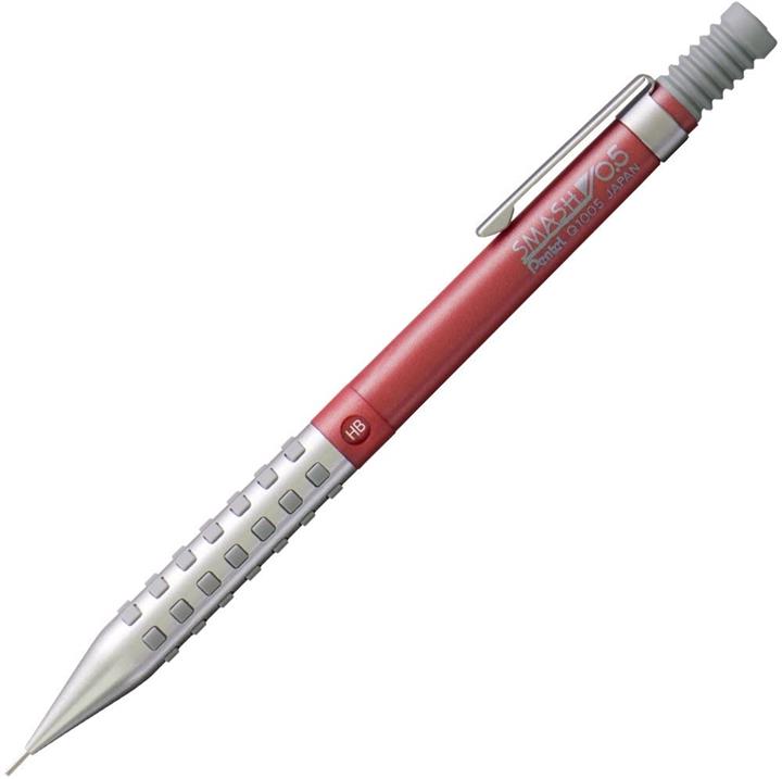 【日本代購】Pentel 派通 自動鉛筆 Smash 0.5毫米 Q1005-13A 金屬紅