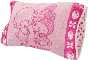 【日本代購】東京 西川 伸縮 枕套 28X40厘米 可洗 輕鬆伸展 輕鬆拆卸 My Melody 毛巾 粉色