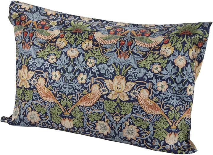 【日本代購】東京 西川 Moris Gallery 枕套 63X43cm 尺寸的枕頭用 摩里斯畫廊 草莓泥棒 100%棉 日本製 藏青色