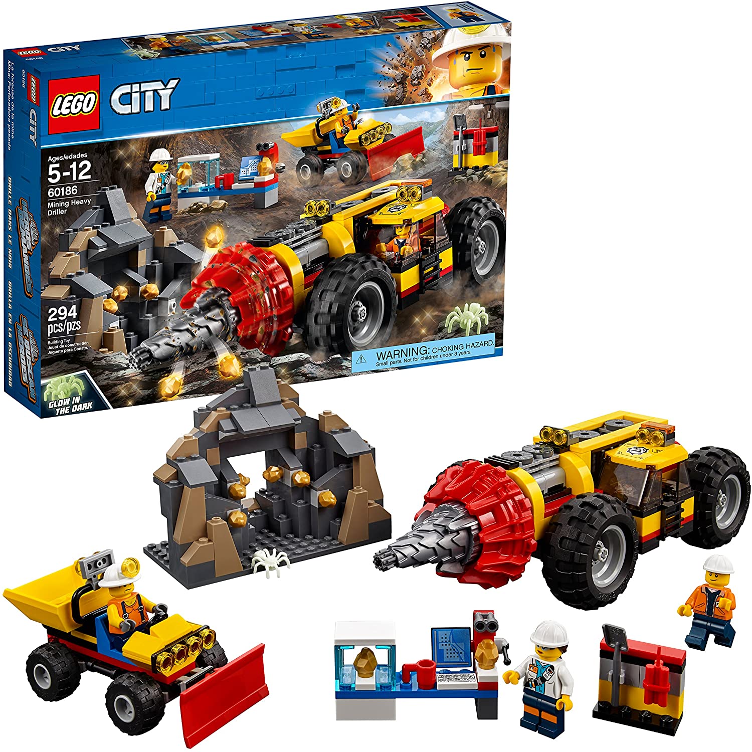 【折300+10%回饋】LEGO 樂高城市採礦重型鑽井機 60186 裝配套件 （294 件）