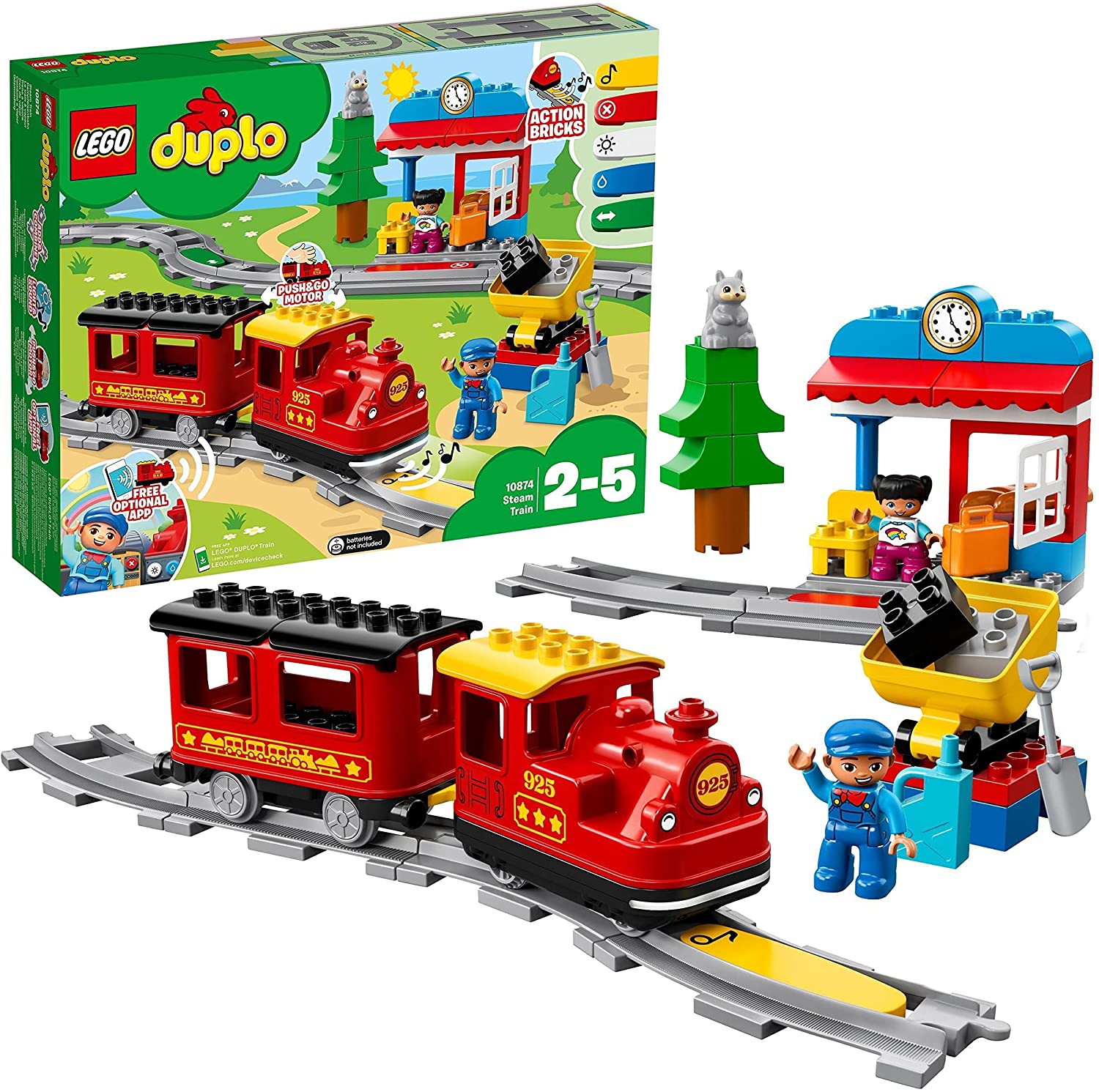 【折300+10%回饋】LEGO 樂高 得寶系列 智慧蒸汽火車 10874