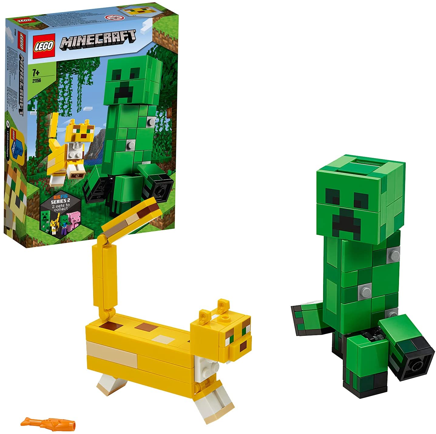 LEGO 樂高 我的世界 我的世界 大魚系列 Creeper (TM) 和山貓 21156