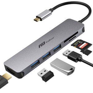 【美國代購】USB C Hub Multiport Adapter 7 合 1 便攜式空間鋁製 Dongle 搭配 4K HDMI 相容於 MacBook Pro