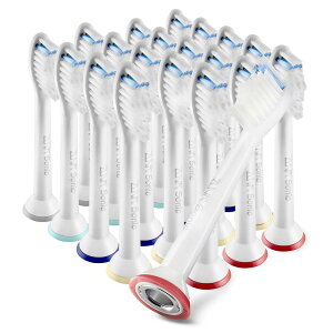 【美國代購】ZUVA Sonic 電動牙刷替換頭 相容所有飛利浦 Sonicare 電動牙刷 20 件裝