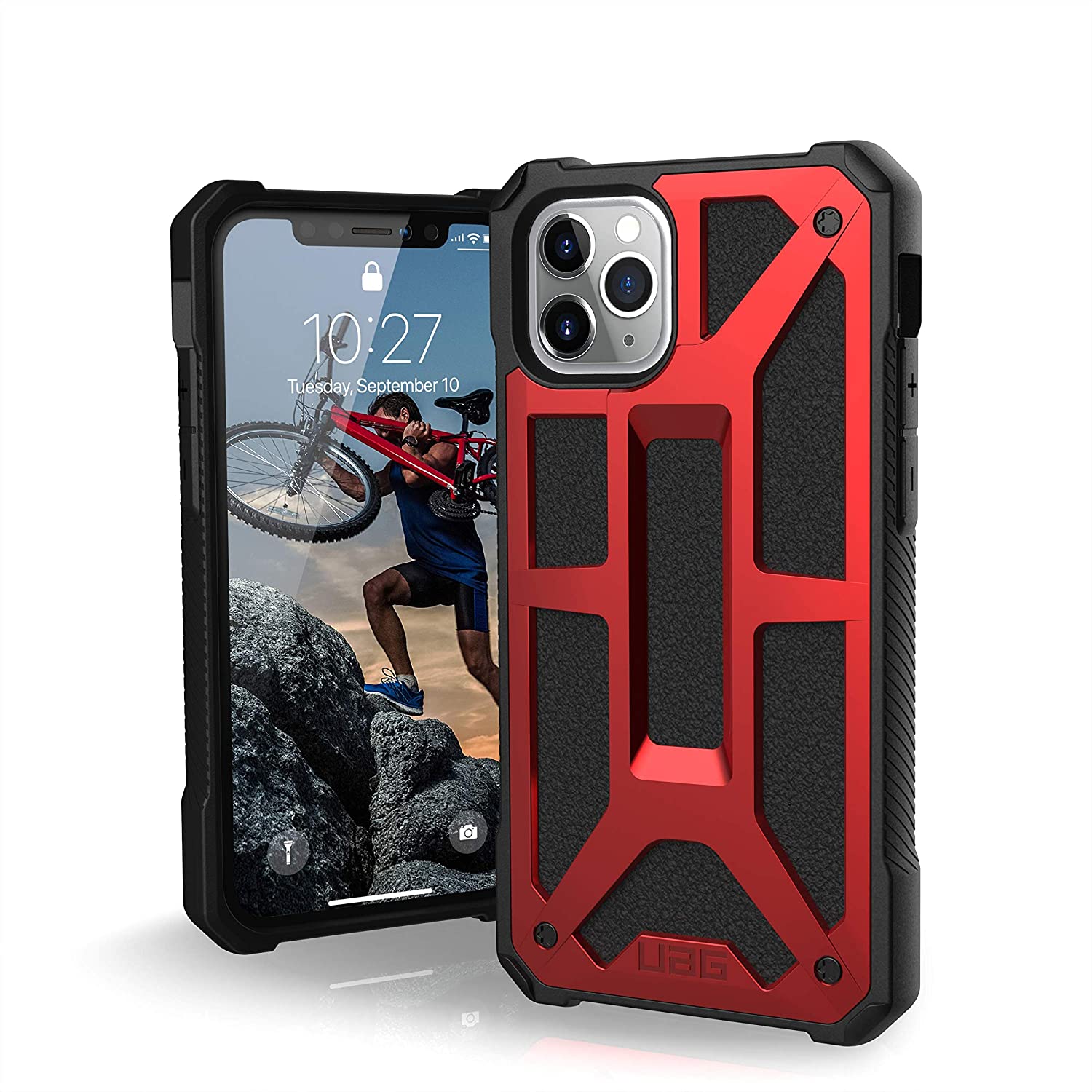 【美國代購】UAG 專為 iPhone 11 Pro 設計 [5.8 英寸] 軍用跌落測試 iPhone 手機殼[Crimson]