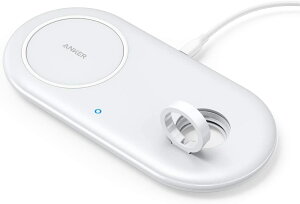 【美國代購】Anker 無線充電站 2 合 1 PowerWave+ 墊 帶支架 適用於 Apple Watch iPhone (不含交流適配器)