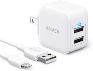 【美國代購】Anker PowerPort III 12W USB 壁式充電器 帶 3 英尺 MFi 連接線 可折疊 適用於 iPhone iPad