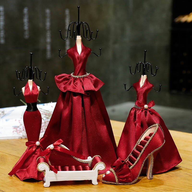首飾架家用耳釘收納架 掛耳環飾品架創意模特架結婚禮物道具擺件