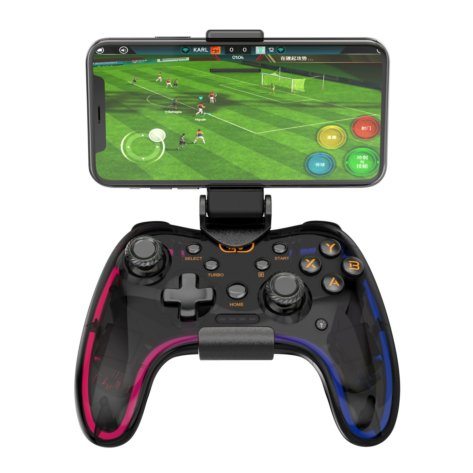 無線手遊手柄RGB發光遊戲手柄PS4任天堂Switch遊戲主機