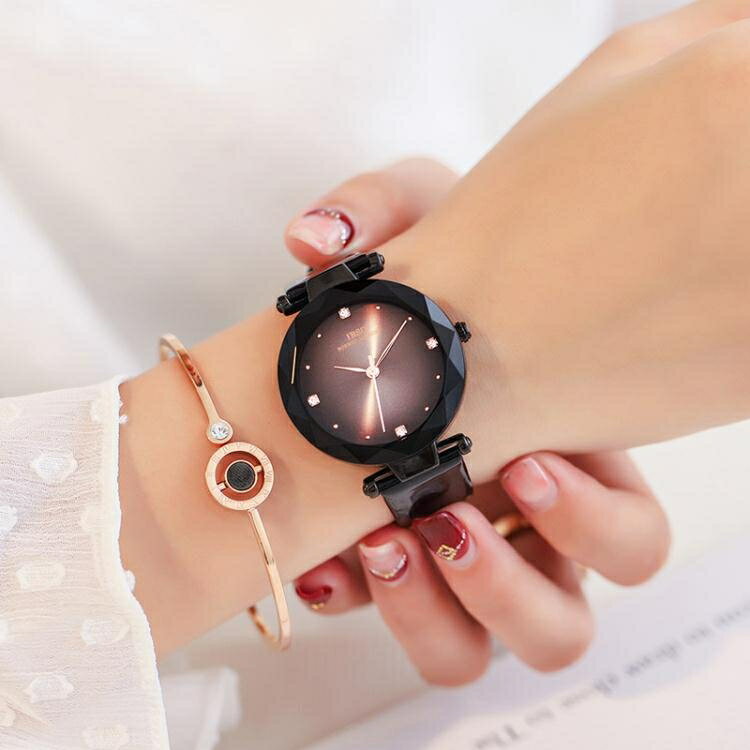 手錶女學生韓版簡約帶女士手錶防水時尚潮流新款氣質女表
