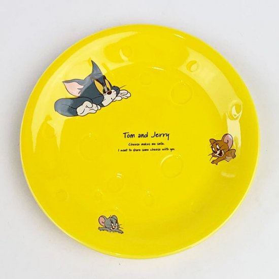 【震撼精品百貨】湯姆貓與傑利鼠 Tom and Jerry~日本迪士尼 Disney湯姆貓與傑利鼠陶瓷盤子*26287
