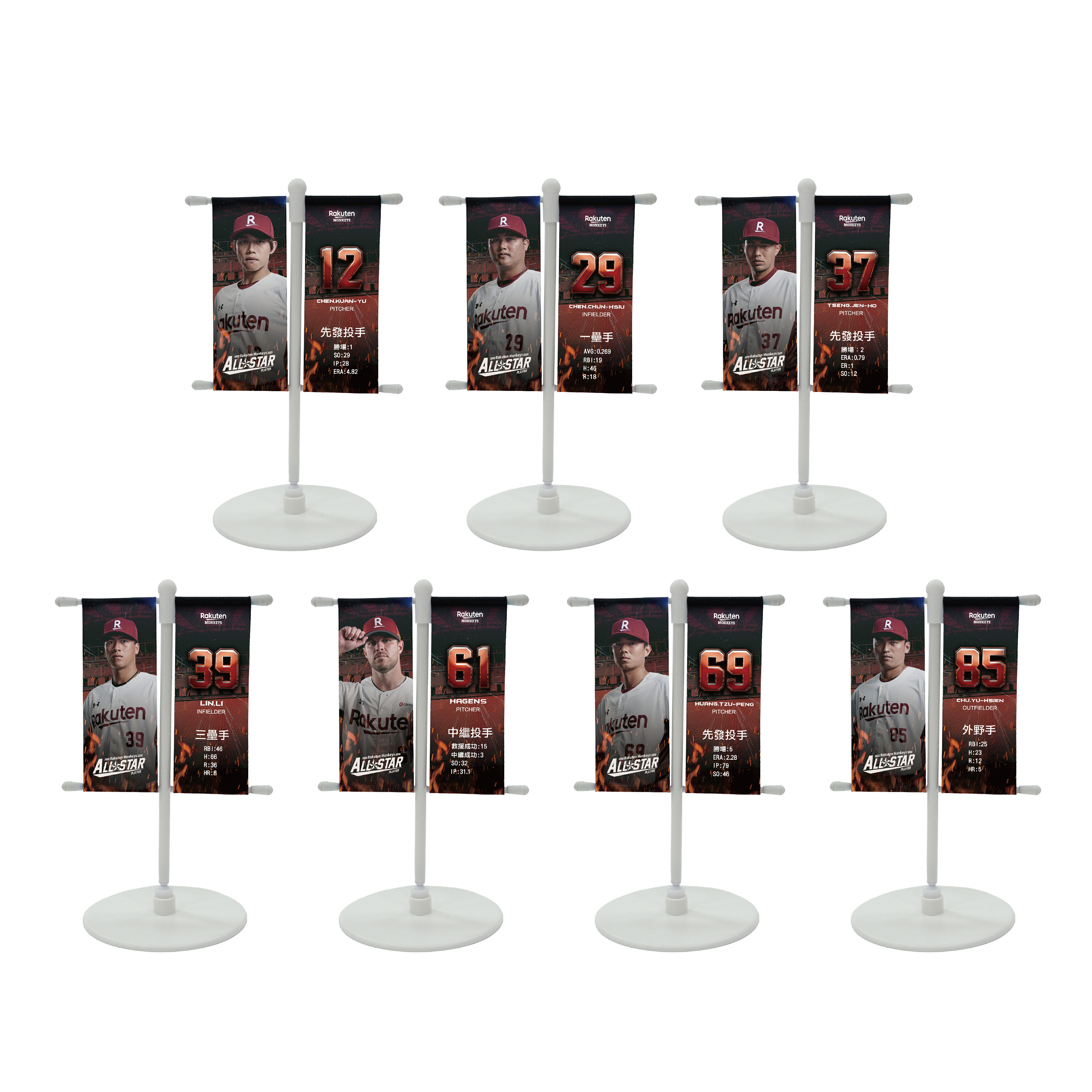 2022明星賽球員迷你旗幟(隨機出貨)