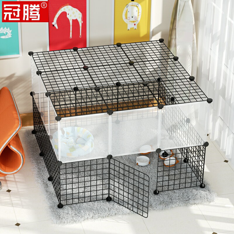 貓咪圍欄室內柵欄小型犬泰迪欄桿隔離門擋板寵物鐵網護欄狗狗籠子