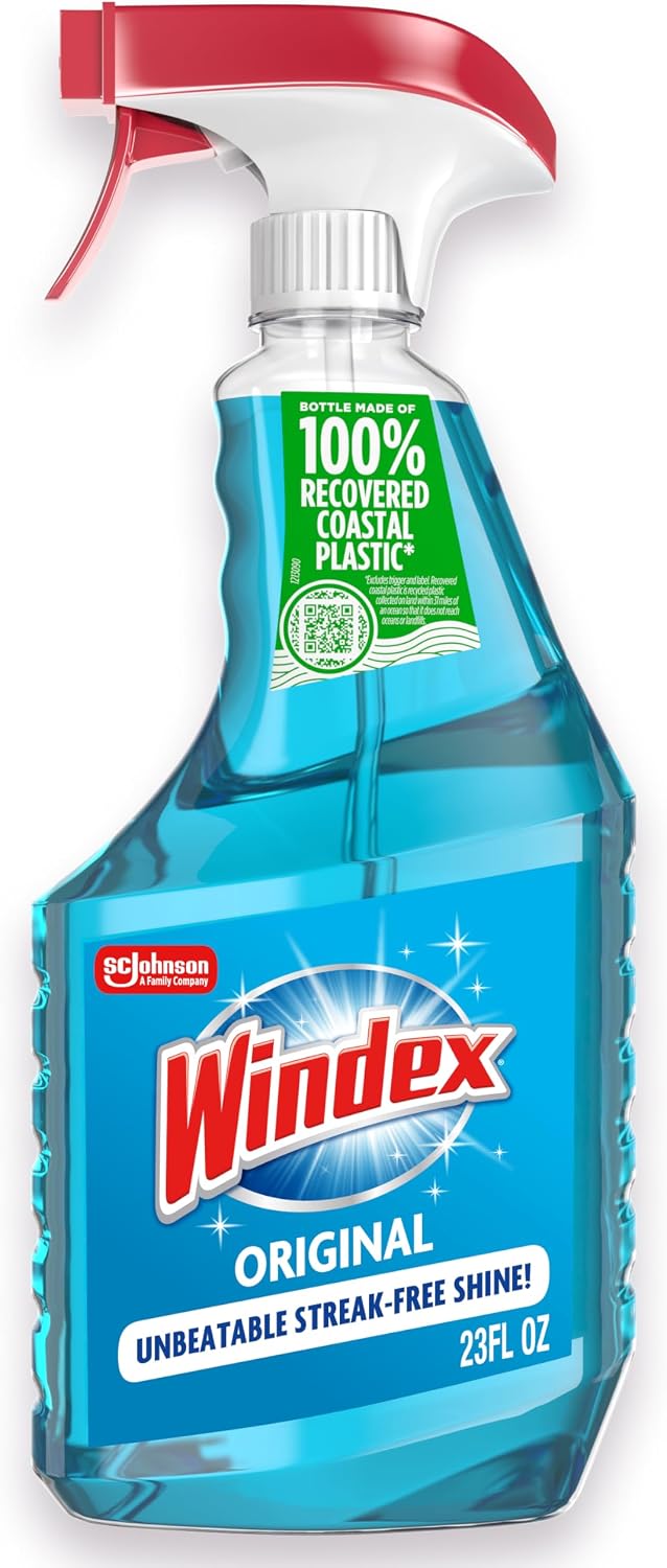 [6美國直購] Windex 680ml 玻璃清潔劑 Glass & Window Cleaner Spray Bottle, Original, 23 oz by SC Johnson