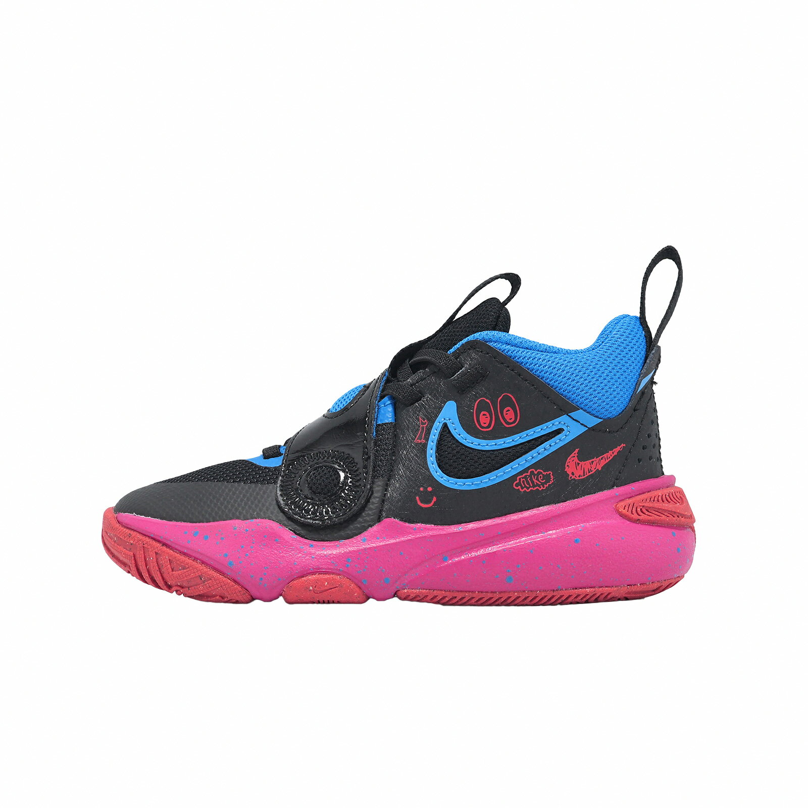 Nike 籃球鞋 Team Hustle D 11 LIL PS 中童 小朋友 黑藍 FD6727-001