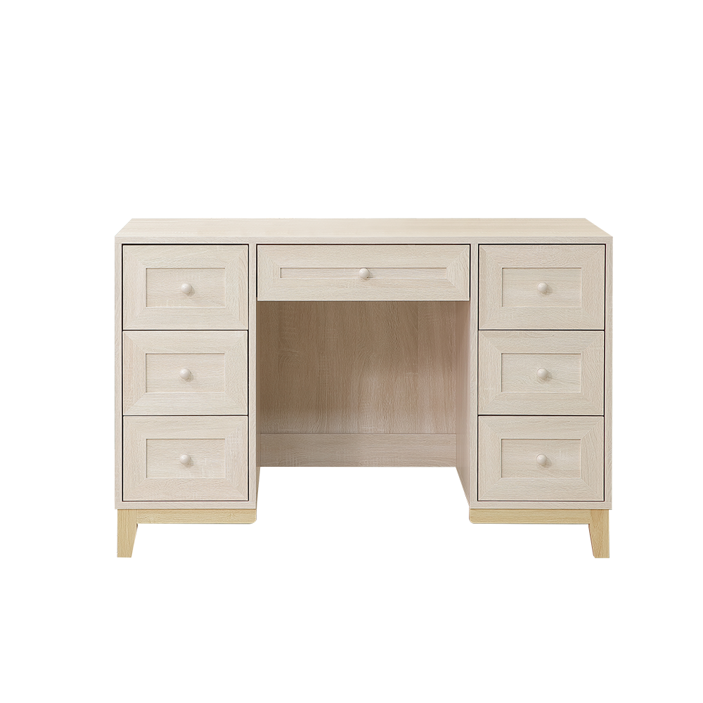 【直人木業】COCO田園奶油風書桌121公分(不含椅) 1