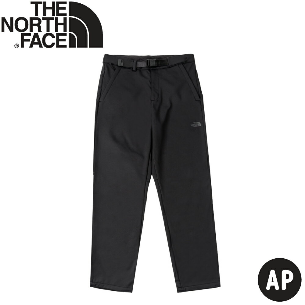 【The North Face 男 刷毛軟殼長褲 AP《黑》】5AXX/休閒褲/登山褲/雪褲/冬褲/保暖長褲