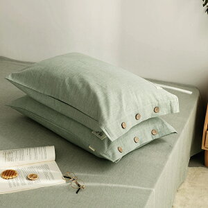 枕頭套一對純棉網紅款宿舍家用雙人枕套全棉四季通用裝48cmx74cm