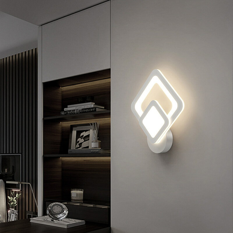 極簡客廳壁燈簡約現代臥室床頭過道樓梯北歐創意個性網紅寬壓110V 全館免運