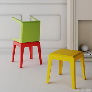 小凳子塑膠加厚兒童矮凳可疊放家用結實板凳網紅ins簡約椅子方凳耐用加厚凳子便攜椅子
