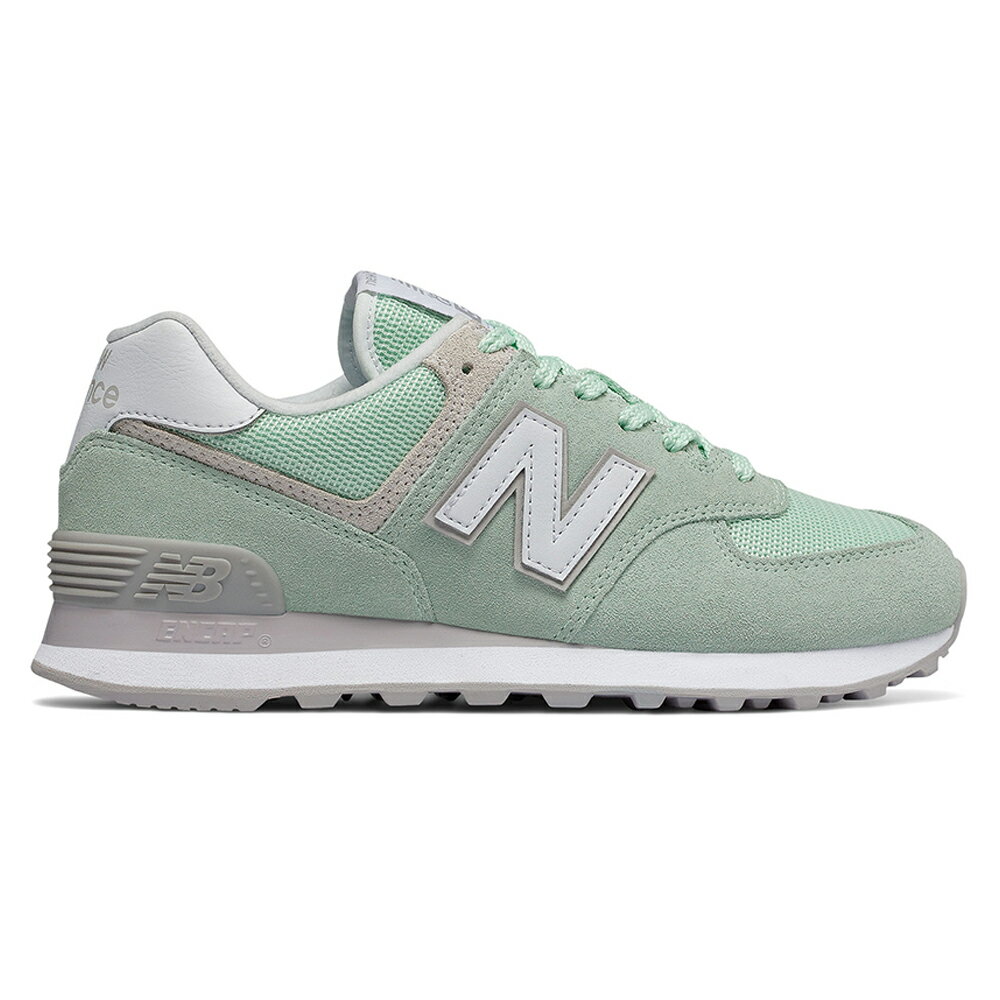 New Balance 574 女鞋 休閒 經典 麂皮 網布 透氣 馬卡龍色系 薄荷綠【運動世界】WL574ESM