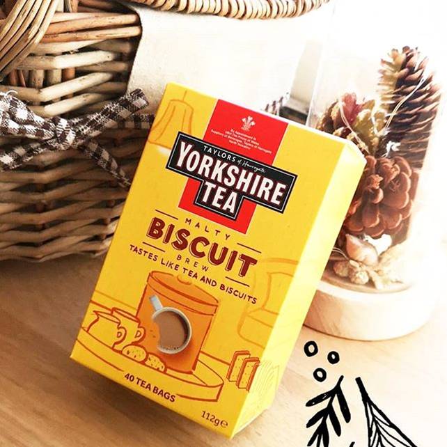英國 Taylors 餅乾口味約克夏紅茶 -約克夏茶系列-40入/盒;  Yorkshire Biscuit Brew Tea