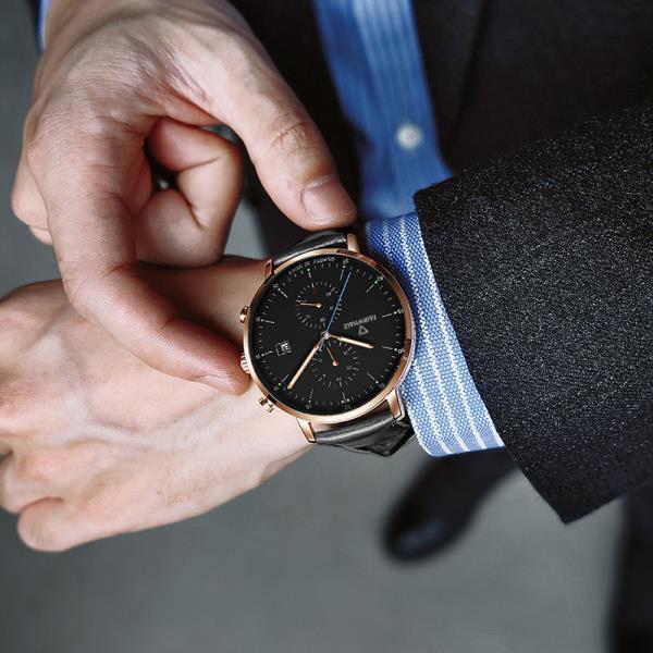 石英錶 鋼帶手錶 男錶 手錶馬克華菲正品石英手表男士新概念超薄防水精鋼帶非全自動機械男表