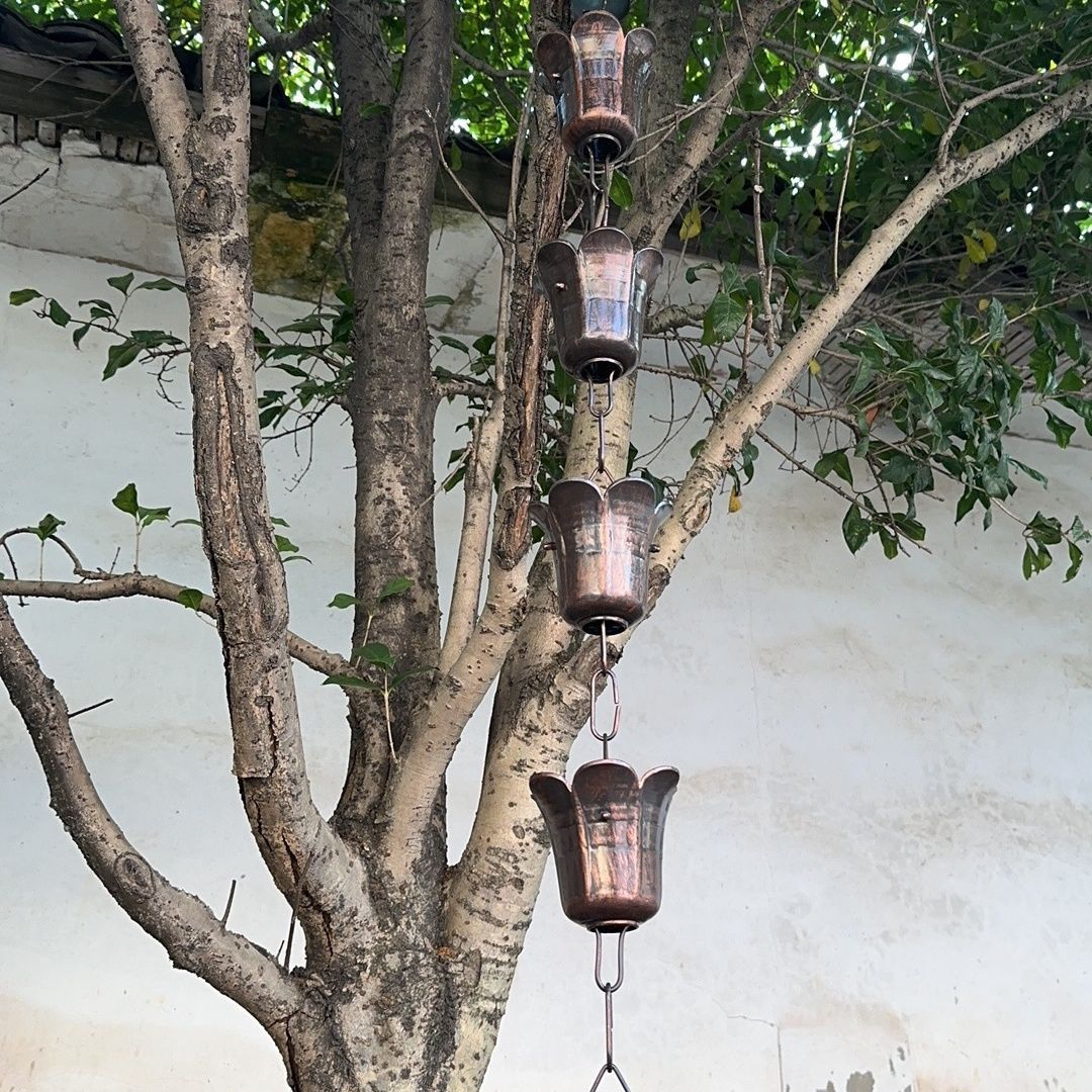 免運 可開發票 雨水雨錬新款屋簷排水寺廟庭院導水錬鋁合金代替傳統水管及配件