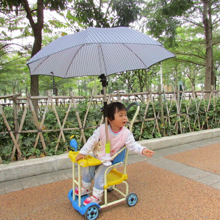 自行車電動車傘撐嬰兒車寶寶推車遮陽傘萬能多用不銹鋼雨傘撐傘架