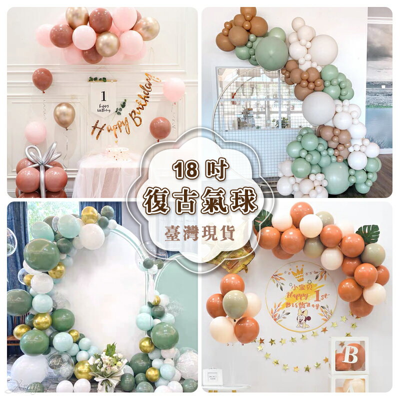 大顆18吋單顆復古色氣球，乳膠氣球  畢業典禮  謝師宴  生日佈置  加厚氣球  派對佈置  求婚，X射線【W170002】 1