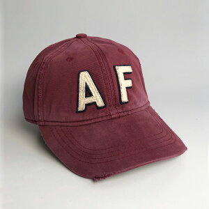 美國百分百【全新真品】Abercrombie & Fitch 帽子 AF 棒球帽 經典 麋鹿 酒紅 Logo G358