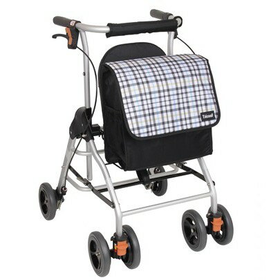 日本幸和TacaoF助行器KWAW15(格子)帶輪型助步車 步行輔助車 助行椅