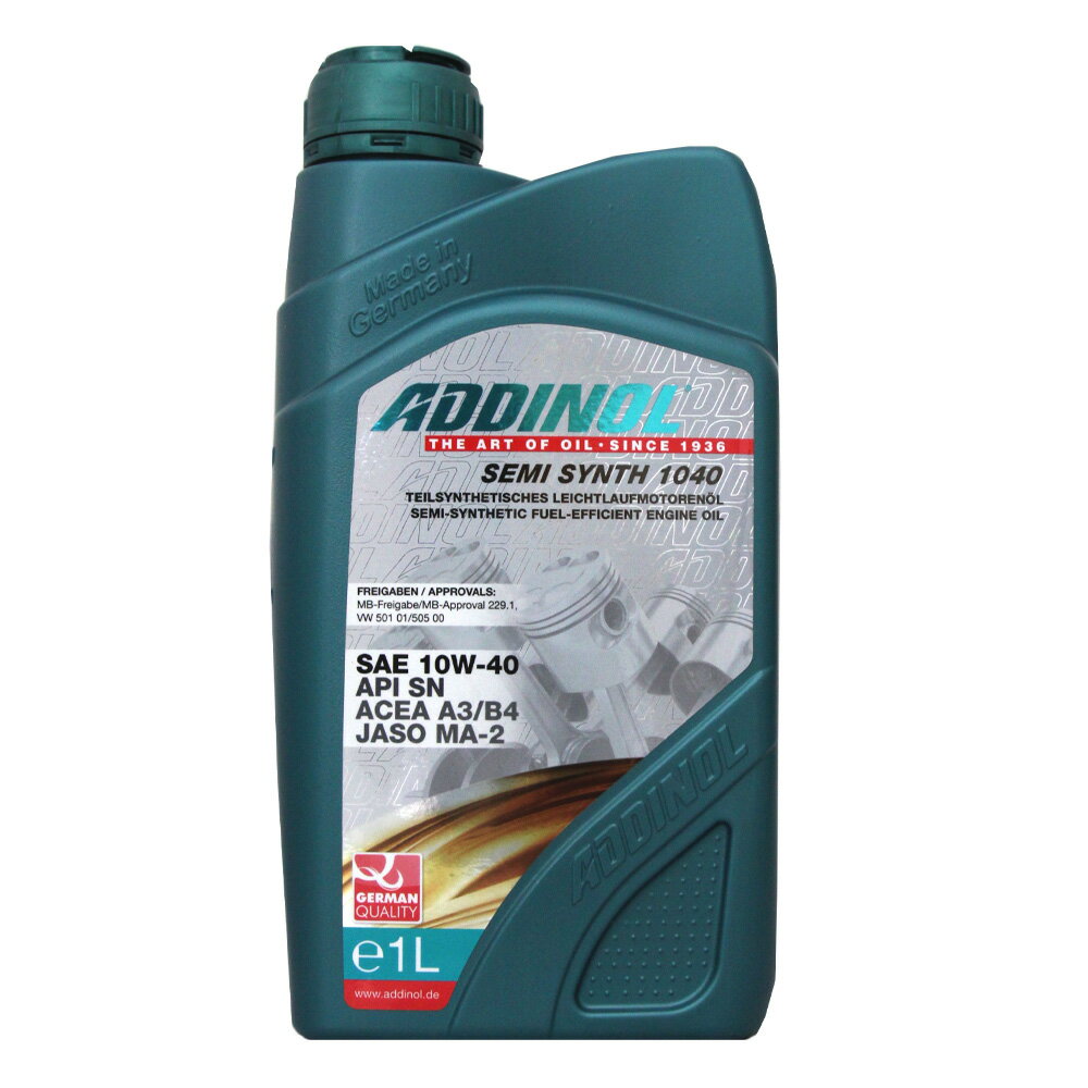 ADDINOL SEMI SYNTH 10W40 合成機油【299免運領券再享折扣】