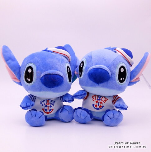 【UNIPRO】迪士尼 史迪奇 STITCH 水手造型玩偶 6吋 海軍風 絨毛吊飾娃娃 玩偶 正版授權 0