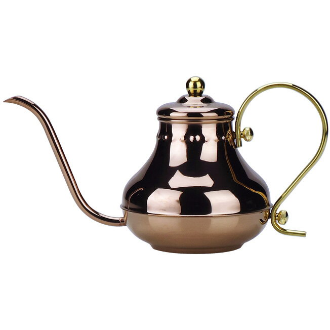 金時代書香咖啡 TIAMO 極細口徑 8mm 新款壺嘴細口壺 玫瑰金 700ml 適用3-5人份 (杯份) HA8566