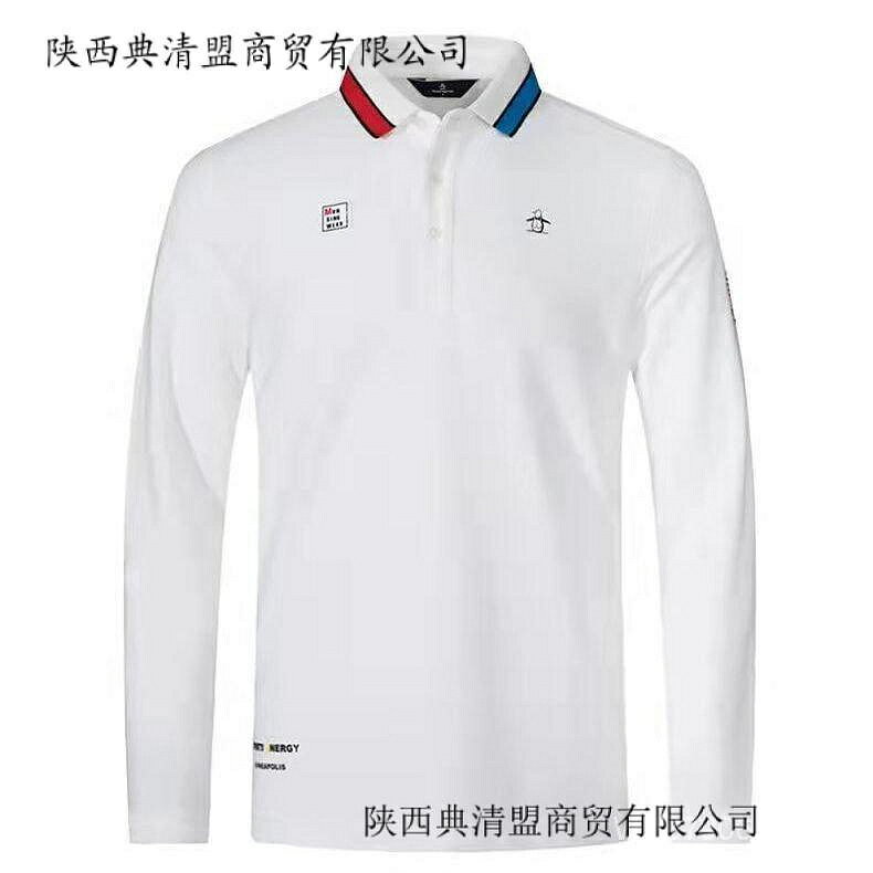 新款MUNSINGWEAR/萬星威高爾夫男裝春季新長袖T恤運動休閒長袖POLO衫訂製