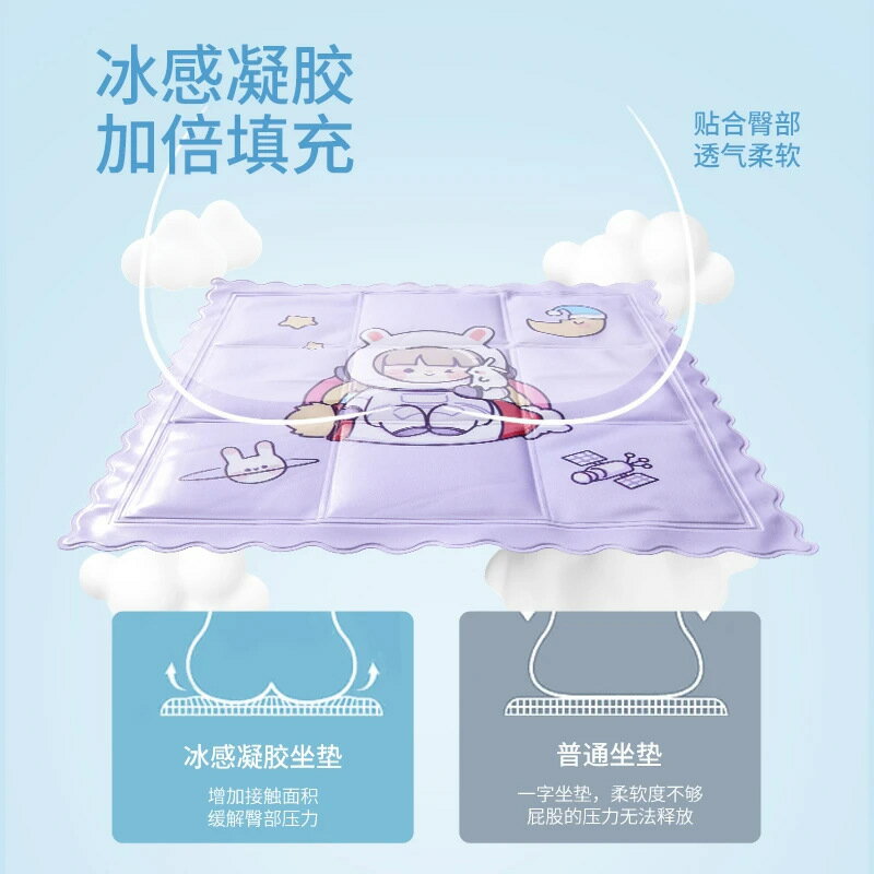 卡通免注水冰墊降溫散熱夏天用品水墊汽車坐墊夏季冰墊冰枕夏季墊【尚宜家居】