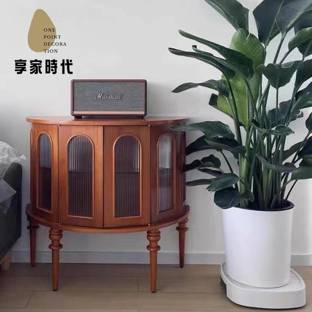 法式羅馬實木玄關櫃 邊櫃 復古美式 餐邊櫃 走廊櫃 中古簡約客廳 收納櫃 xj7241