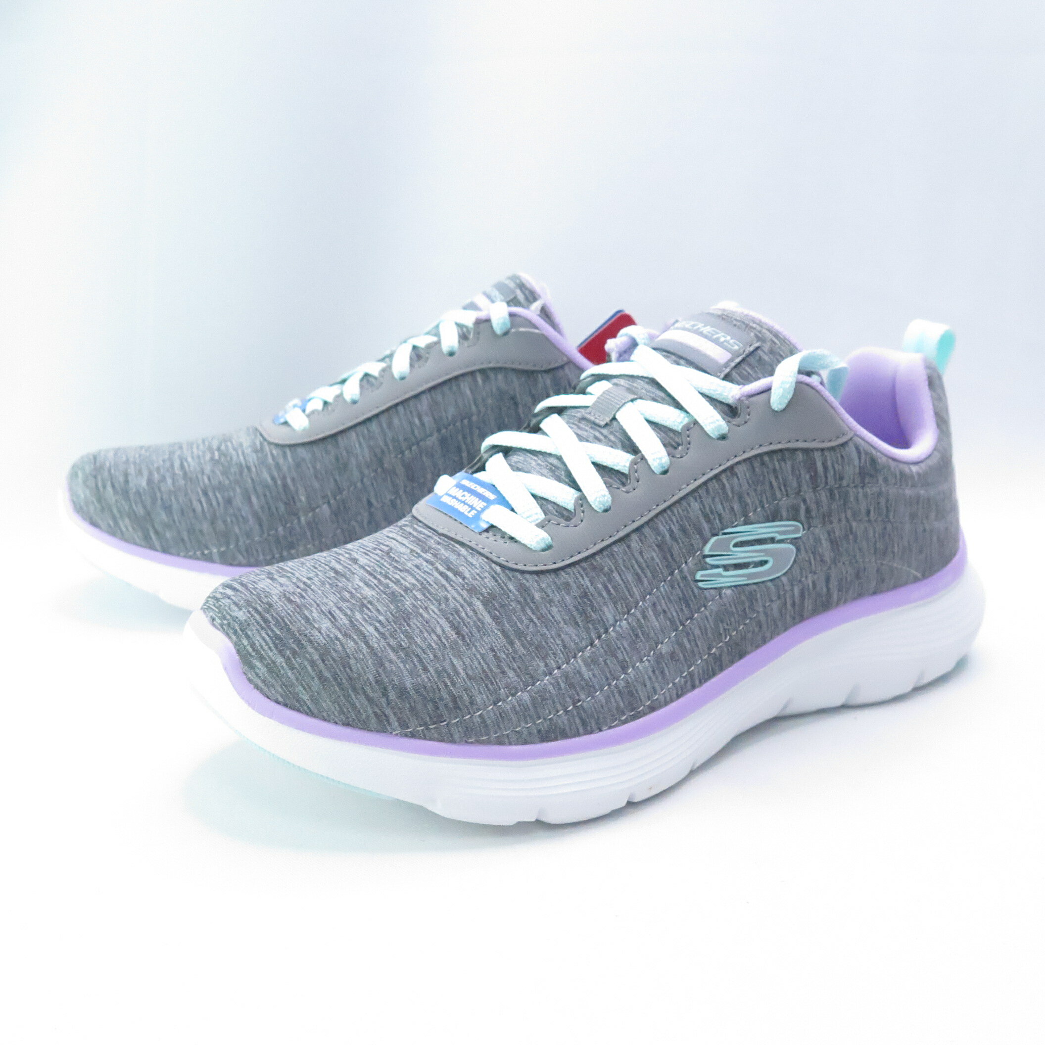 Skechers 150207WGYMT FLEX APPEAL 5.0 女款 健走鞋 寬楦 灰【iSport愛運動】